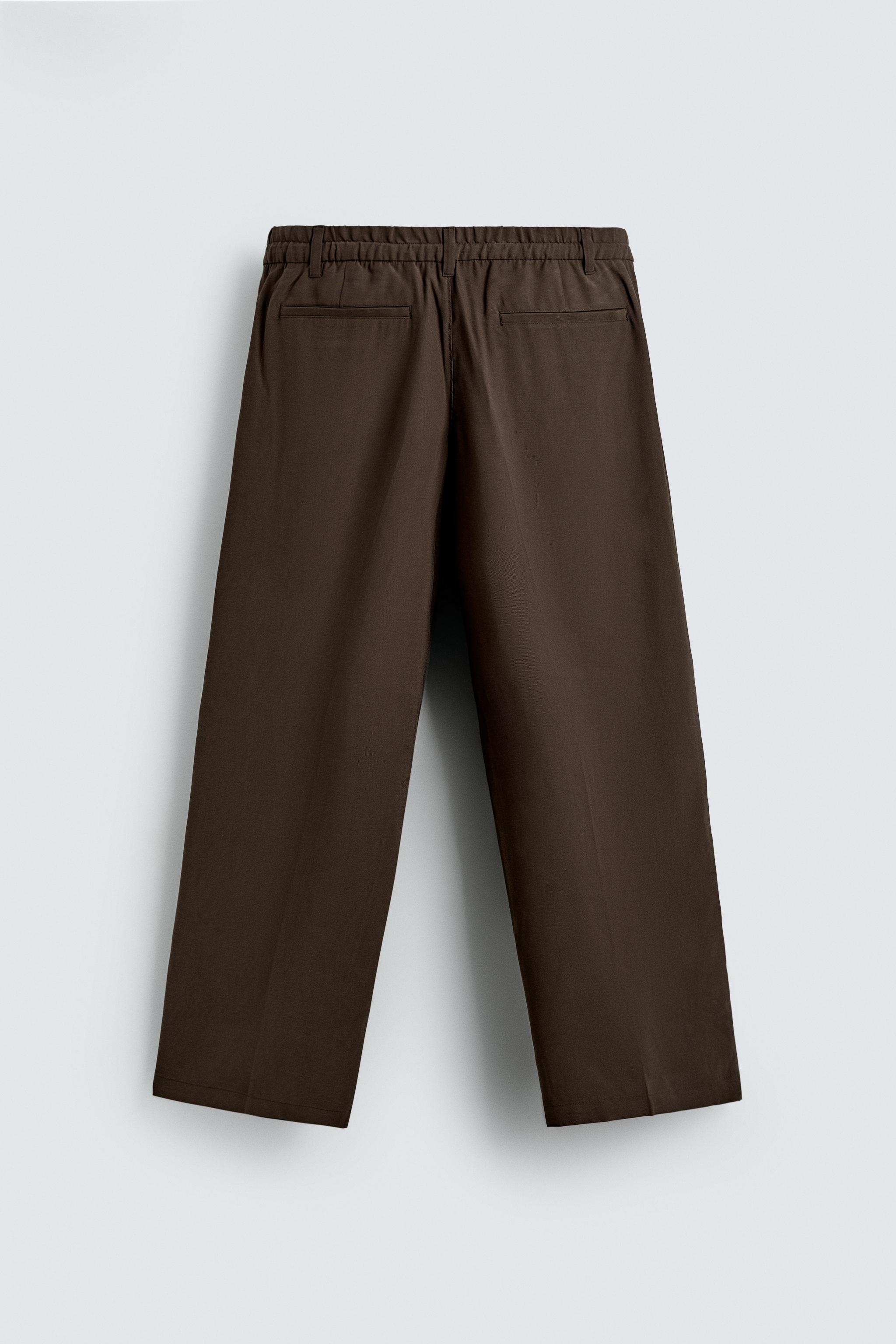 PANTALON FLUIDE COUPE DÉCONTRACTÉE À PLIS